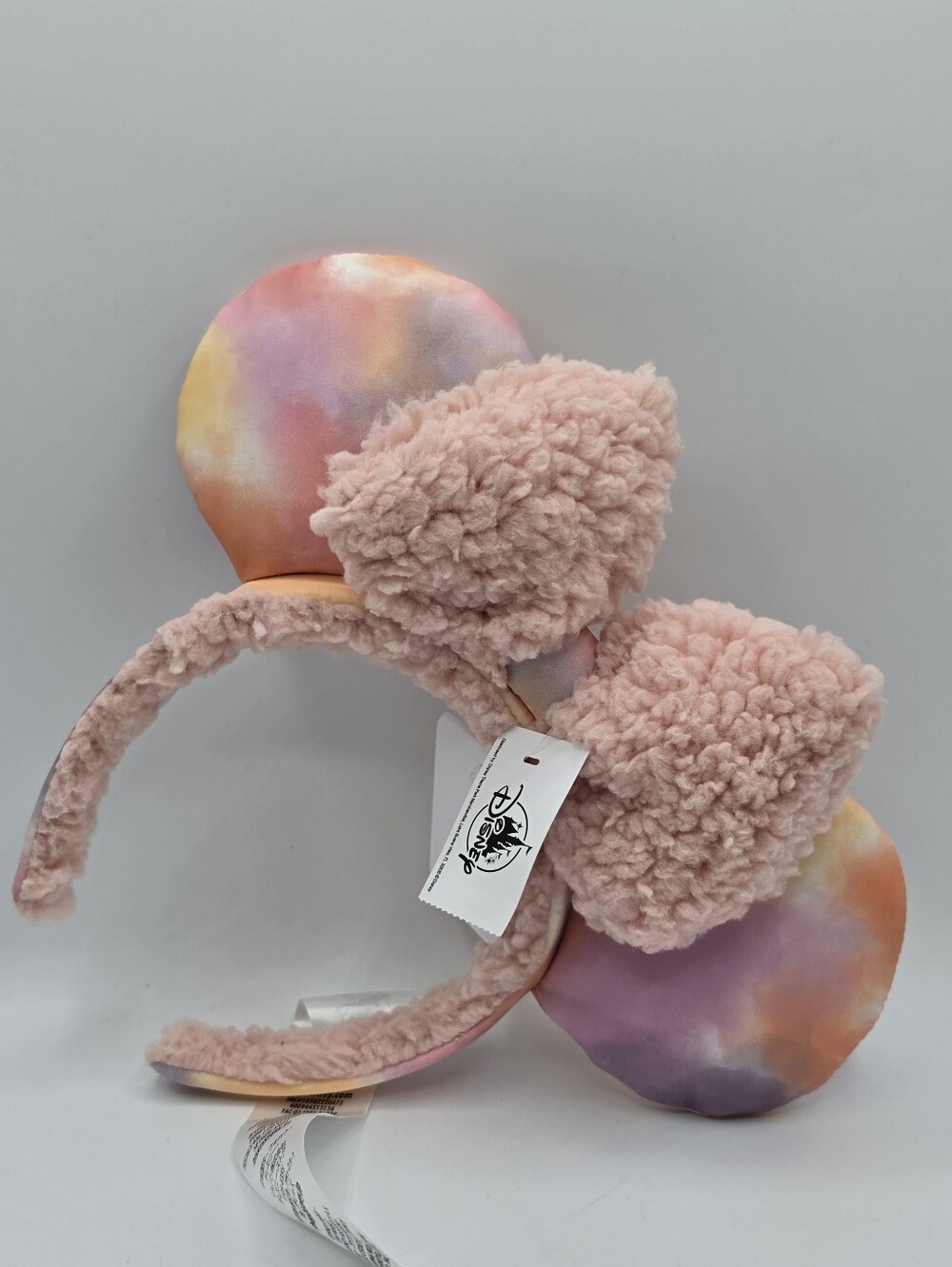 Disney Minnie Mouse Tie Dye Pink Sherpa Headband Ears
